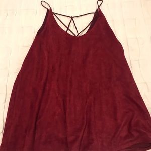 Suede tank top